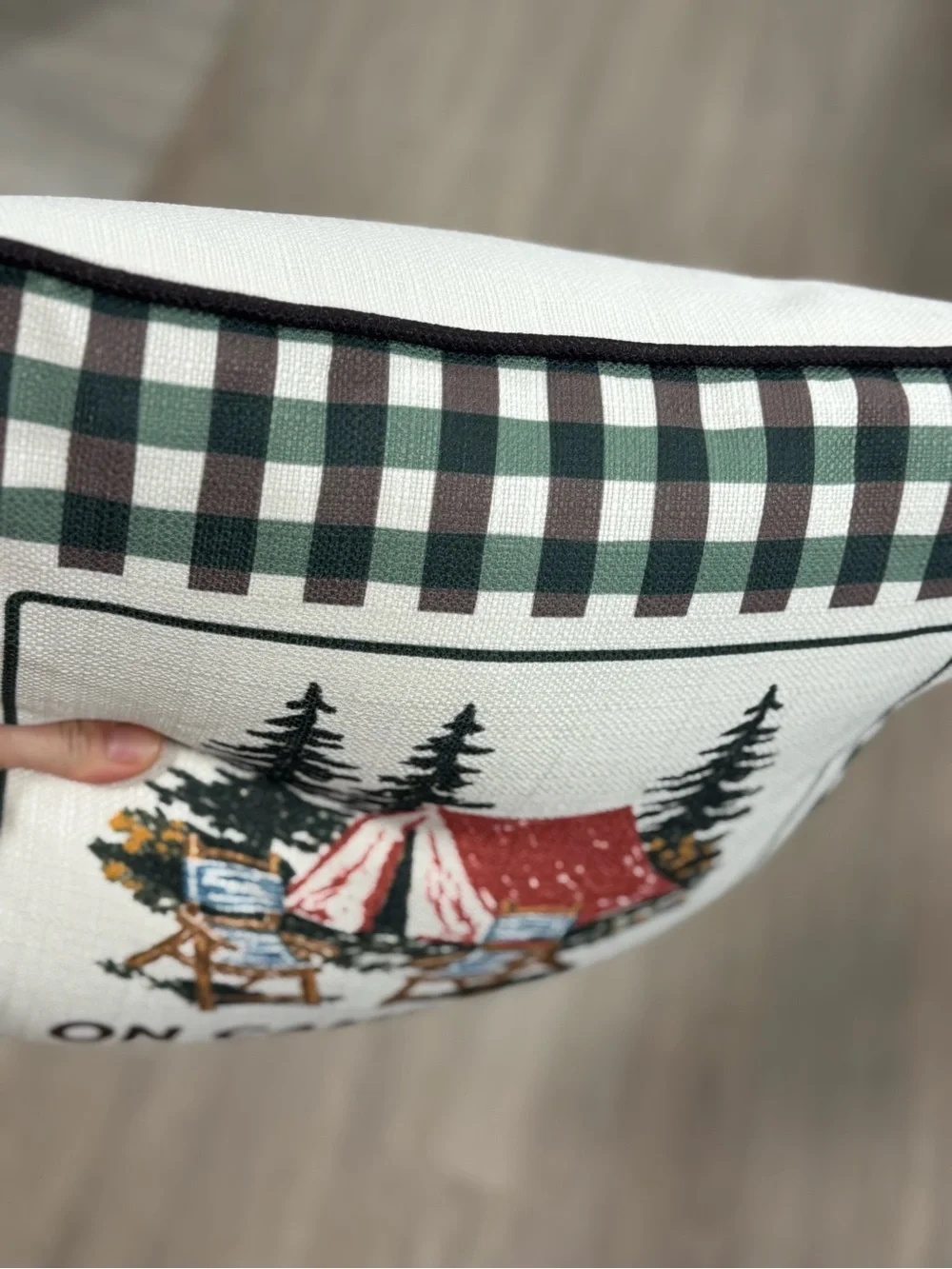 On Camp Time Red Tent Decorative Holiday Pillow